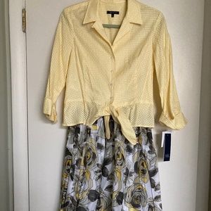 ANNE KLEIN Size 6 Matching Top and Skirt with Tags